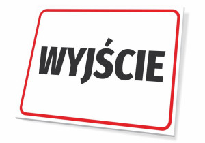 Tabliczka wyjście T047