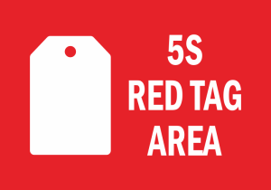 Naklejka BHP 5S Red tag area N095