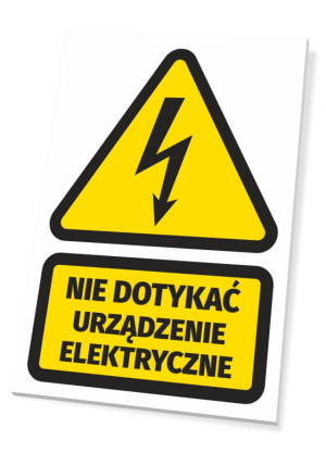 Tabliczka Nie dotykać, urządzenie elektryczne