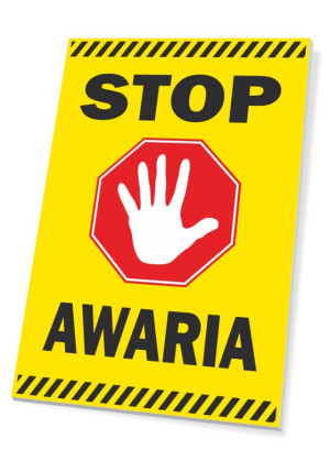 Tabliczka BHP Stop, awaria