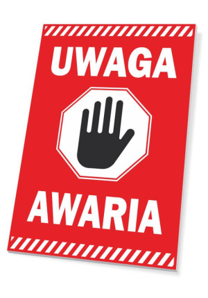 Tabliczka BHP Uwaga awaria