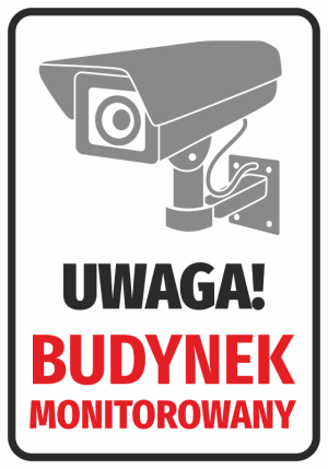 Naklejka Budynek monitorowany
