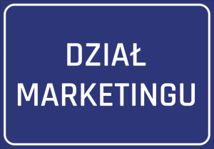 Naklejka Dział marketingu