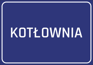 Naklejka BHP Kotłownia