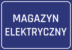 Naklejka BHP Magazyn elektryczny