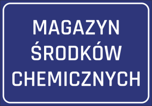 Naklejka BHP Magazyn środków chemicznych