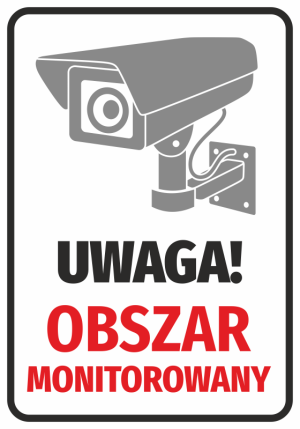 Naklejka Obszar monitorowany