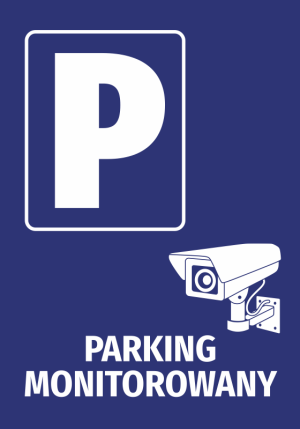 Naklejka Parking monitorowany