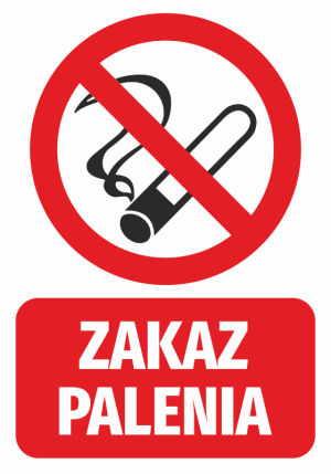 Naklejka BHP Zakaz palenia