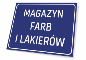 Tabliczka Magazyn farb i lakierów