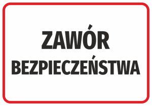 Naklejka BHP Zawór bezpieczeństwa