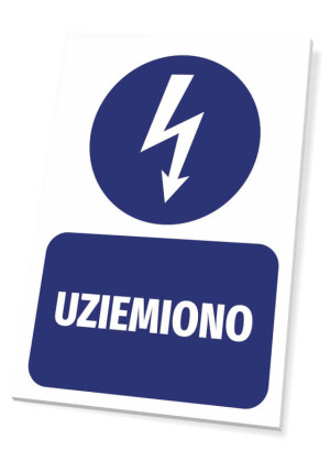 Tabliczka BHP Uziemiono