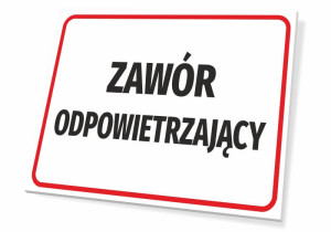 Tabliczka Zawór odpowietrzający - BHP PCV 5mm