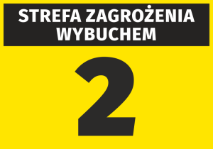 Naklejka BHP Strefa zagrożenia wybuchem N260