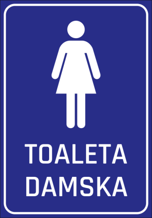 Naklejka WC Toaleta damska