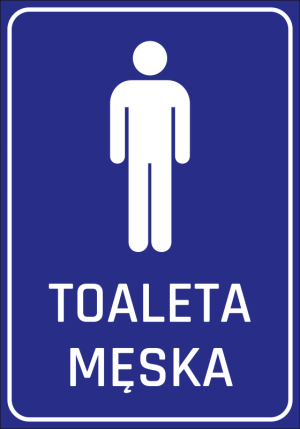 Naklejka Toaleta męska N233