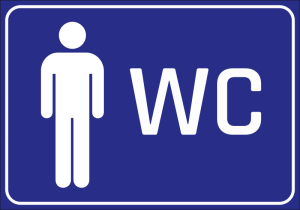 Naklejka WC męski