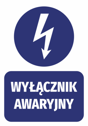 Naklejka BHP Wyłącznik awaryjny N230