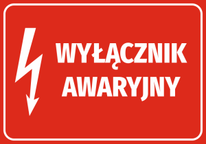 Naklejka Wyłącznik awaryjny N241