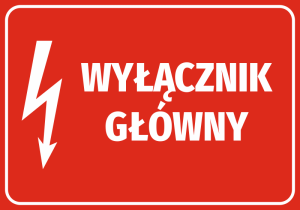 Naklejka Wyłącznik główny