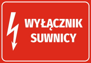Naklejka Wyłącznik suwnicy