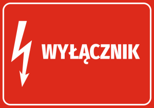 Naklejka Wyłącznik BHP