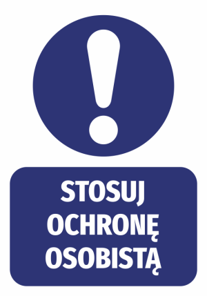 Naklejka Stosuj ochronę osobistą