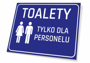 Tabliczka Toalety - tylko dla personelu