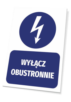 Tabliczka BHP Wyłącz obustronnie