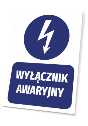 Tabliczka Wyłącznik awaryjny T230