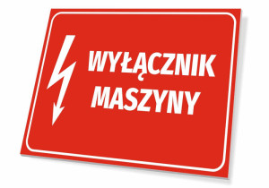 Tabliczka BHP Wyłącznik maszyny