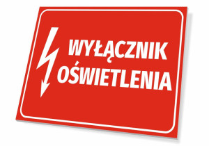 Tabliczka Wyłącznik oświetlenia