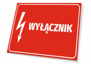 Tabliczka BHP Wyłącznik