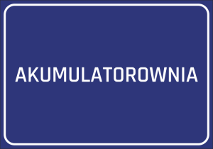 Naklejka BHP Akumulatorownia