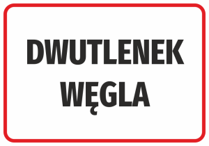 Naklejka BHP Dwutlenek węgla