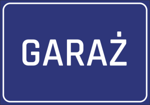 Naklejka BHP Garaż