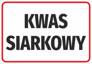 Naklejka BHP Kwas siarkowy