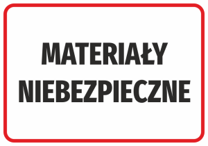Naklejka BHP Materiały niebezpieczne
