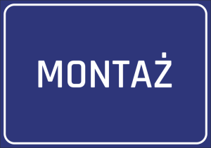 Naklejka BHP Montaż
