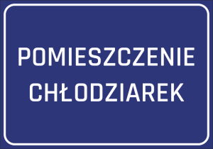 Naklejka BHP Pomieszczenie chłodziarek