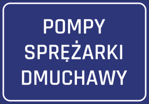 Naklejka BHP Pompy sprężarki dmuchawy