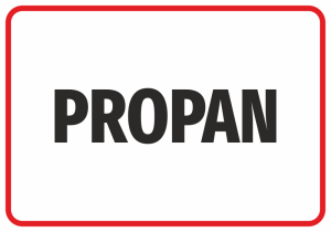 Naklejka BHP Propan