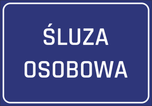 Naklejka BHP Śluza osobowa