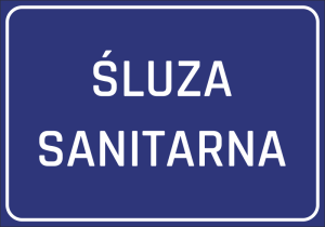 Naklejka BHP Śluza sanitarna