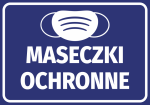 Naklejka BHP Maseczki ochronne