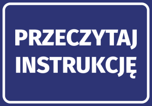 Naklejka BHP Przeczytaj instrukcję