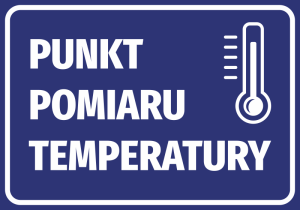 Naklejka BHP Punkt pomiaru temperatury
