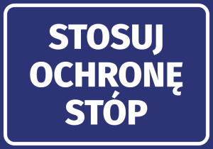 Naklejka Stosuj ochronę stóp