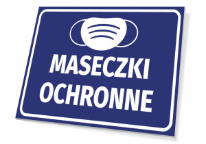 Tabliczka BHP Maseczki ochronne