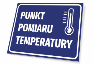 Tabliczka BHP Punkt pomiaru temperatury